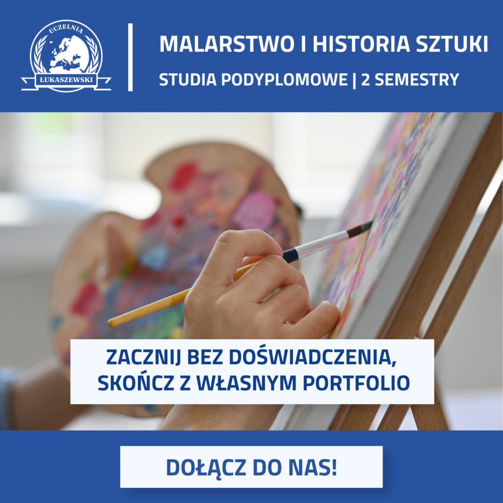 Grafika z CTA Zachęcającym do zapisów na malarstwo